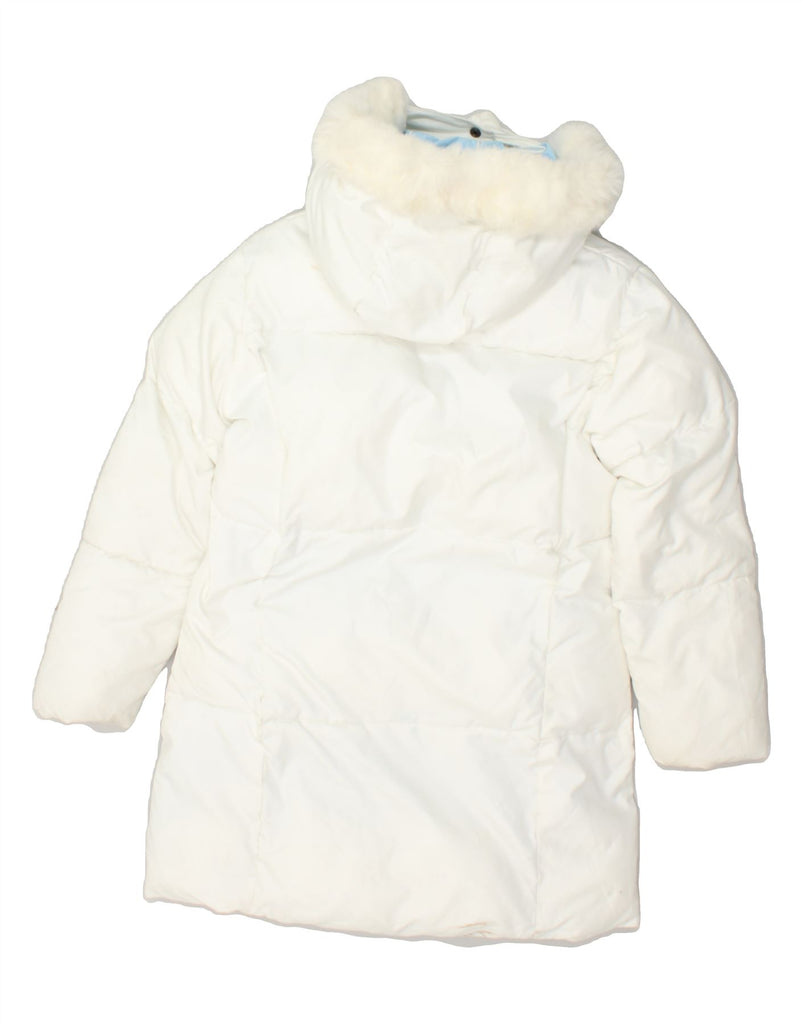 BEST COMPANY Girls Hooded Padded Coat 7-8 Years White Polyester | Vintage Best Company | Thrift | Second-Hand Best Company | Used Clothing | Messina Hembry 