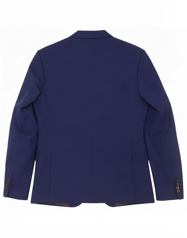 Zara Mens 2 Button Blazer Jacket EU 48 Medium Navy Blue