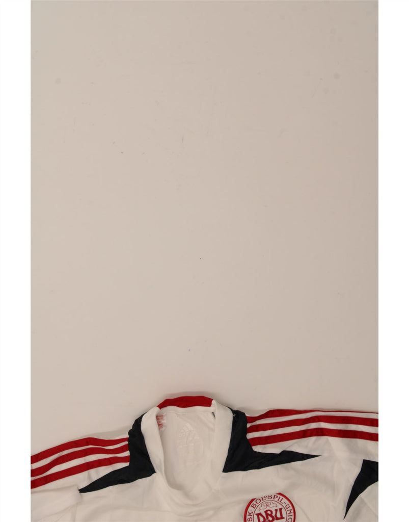 ADIDAS Boys T-Shirt Top 11-12 Years White Colourblock Polyester Vintage Adidas and Second-Hand Adidas from Messina Hembry 