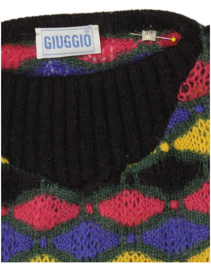 Vintage Womens Boat Neck Jumper Sweater IT 46 Large Multicoloured Geometric