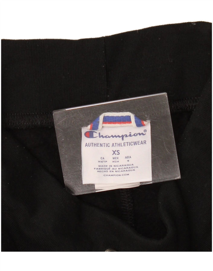 Champion Womens Graphic Tracksuit Trousers Joggers UK 6 XS  Black Polyester