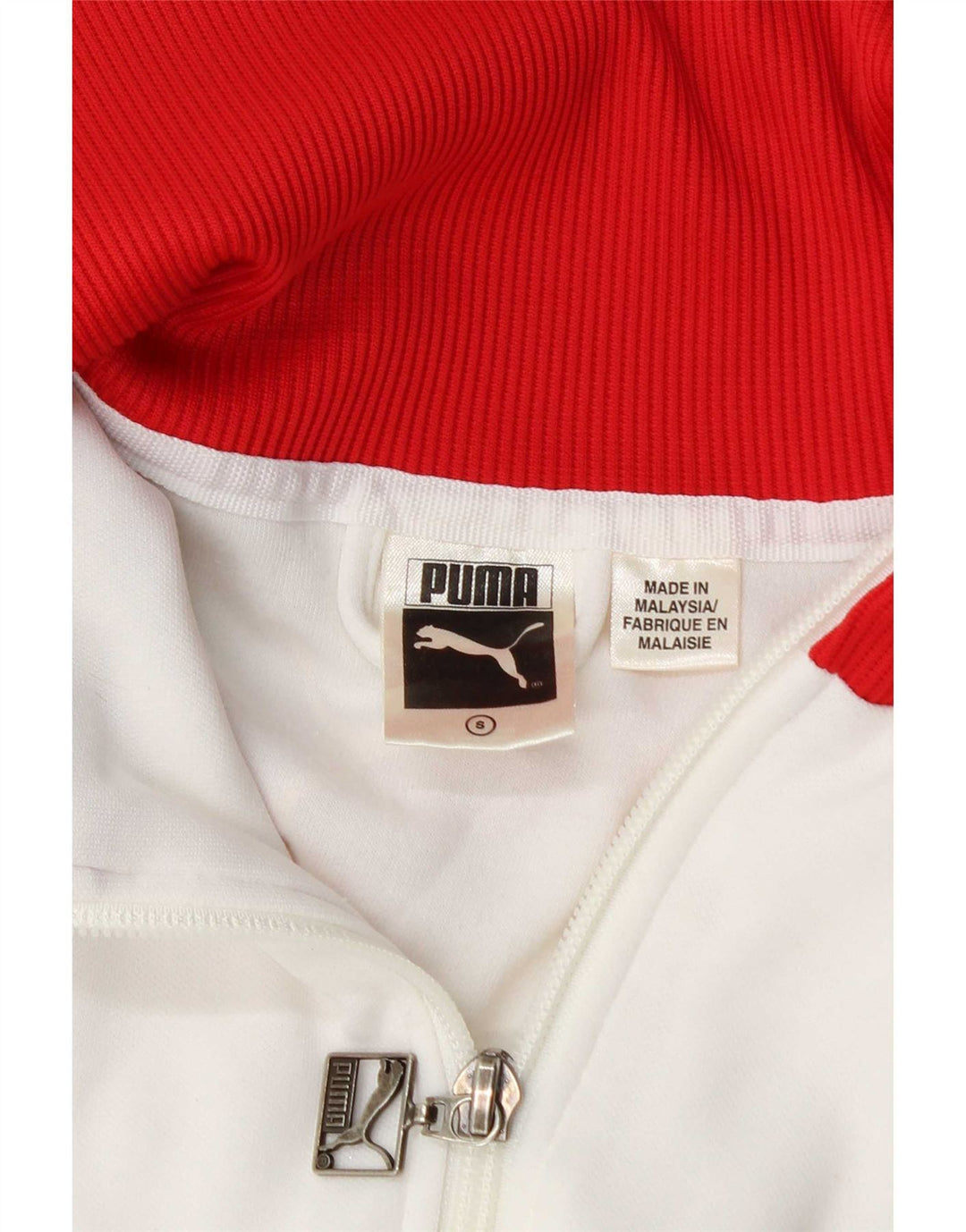 Puma Womens Tracksuit Top Jacket UK 10 Small White Colourblock
