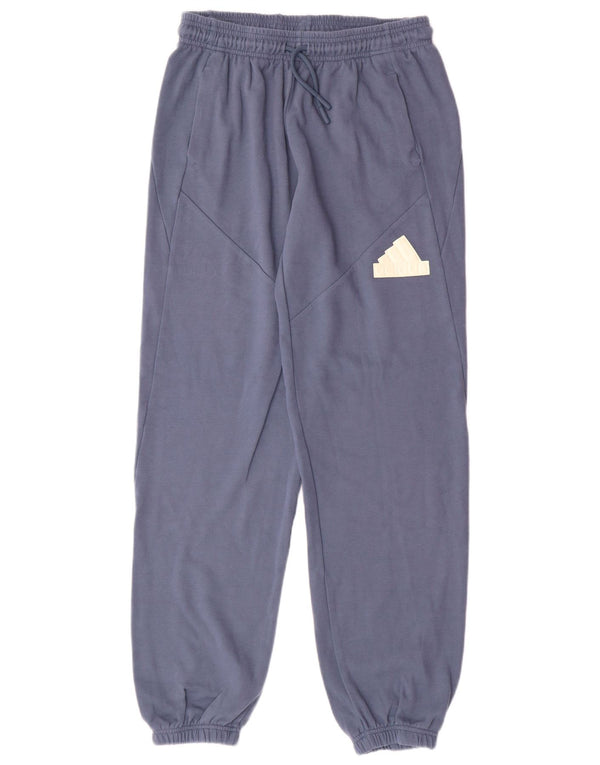 Adidas Boys Tracksuit Trousers Joggers 15-16 Years Blue Cotton