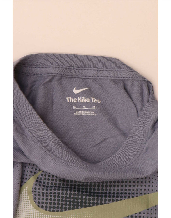 Nike Mens Graphic T-Shirt Top XL Navy Blue Cotton