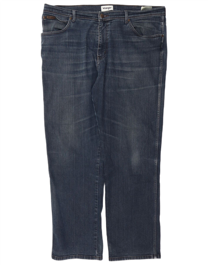 WRANGLER Mens Texas Straight Jeans W40 L32  Blue Cotton