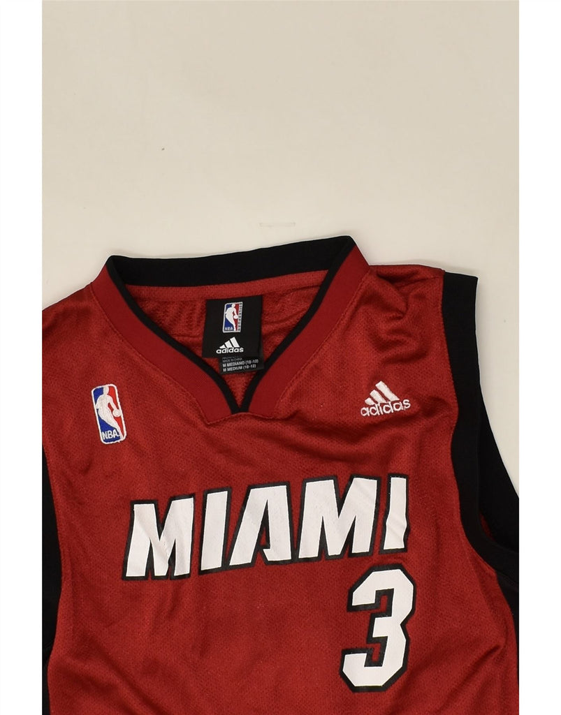 ADIDAS Boys Miami Graphic Jersey Top 10-11 Years Red Nylon | Vintage Adidas | Thrift | Second-Hand Adidas | Used Clothing | Messina Hembry 