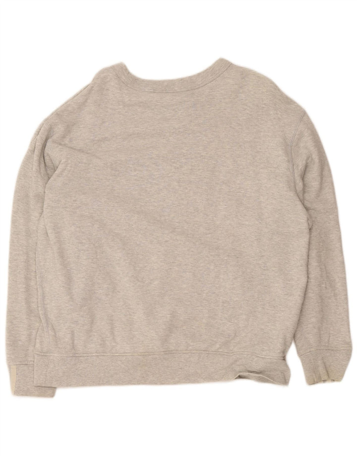 Adidas Mens Loose Fit Sweatshirt Jumper Medium Grey Flecked Cotton