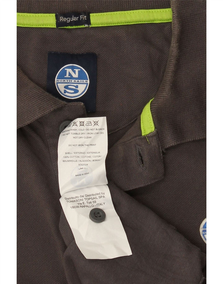 NORTH SAILS Mens Regular Fit Polo Shirt 2XL Grey Cotton