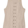 Massimo Dutti Womens Double Breasted Blouse Top EU 34 2XS Off White Cotton