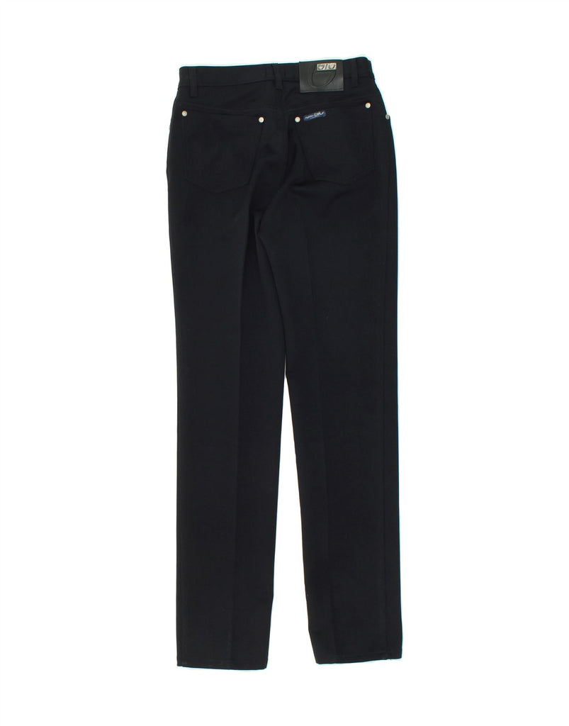 BYBLOS Womens Slim Casual Trousers W29 L32  Black Polyester Vintage Byblos and Second-Hand Byblos from Messina Hembry 