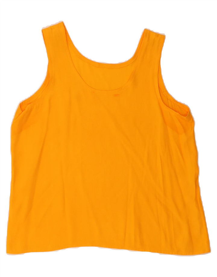 VINTAGE Womens Vest Top UK 16 Large Orange Vintage Vintage and Second-Hand Vintage from Messina Hembry 