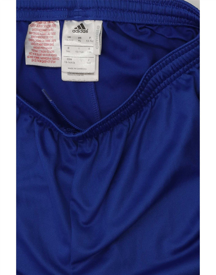 Adidas Boys Climalite Sport Shorts 13-14 Years Blue Polyester