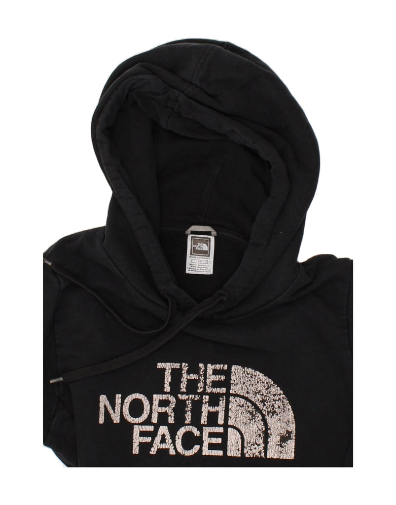 THE NORTH FACE Womens Graphic Hoodie Jumper UK 10 Small Black Cotton | Vintage The North Face | Thrift | Second-Hand The North Face | Used Clothing | Messina Hembry 