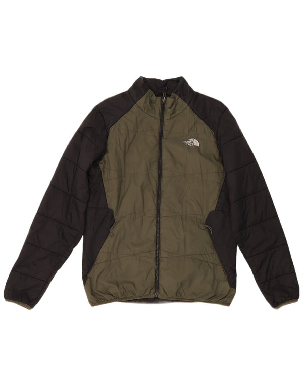 The North Face Mens Padded Jacket UK 40 Large Khaki Colourblock Nylon