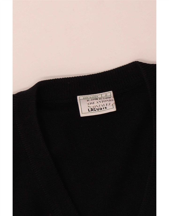 Lacoste Mens V-Neck Jumper Sweater Medium Navy Blue