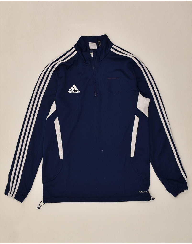 ADIDAS Mens Climacool Pullover Tracksuit Top Size 40/42 Medium Navy Blue | Vintage Adidas | Thrift | Second-Hand Adidas | Used Clothing | Messina Hembry 