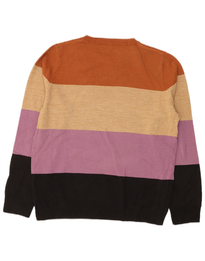 Marks & Spencer Womens Boat Neck Jumper Sweater UK 12 Medium Multicoloured