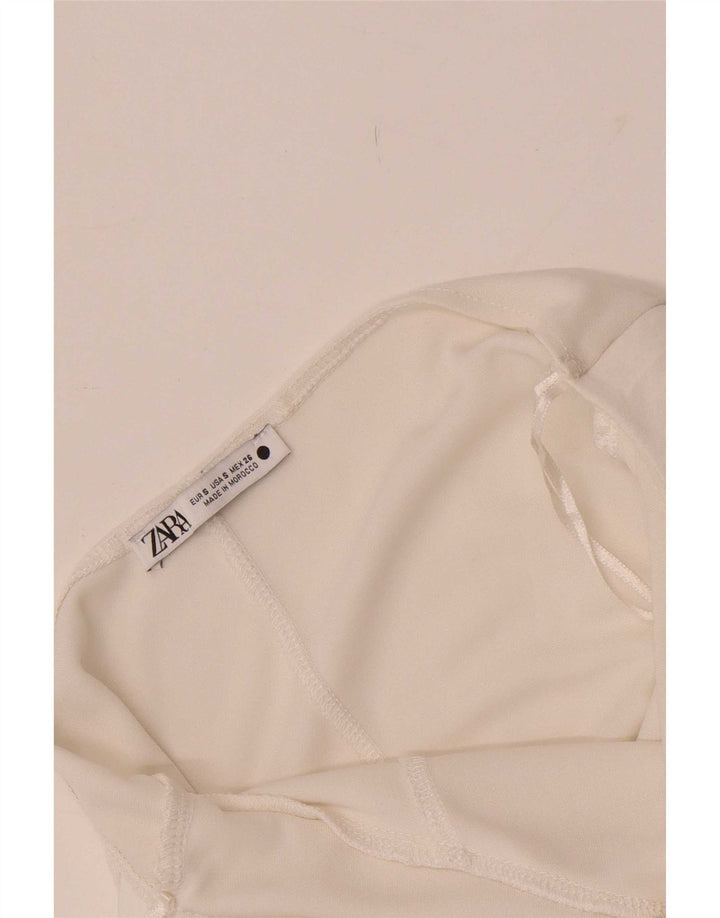 Zara Womens Sleeveless Bodysuit UK 8 Small White