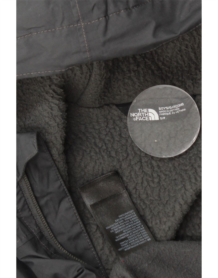 The North Face Boys Windbreaker Jacket 7-8 Years Small Grey Colourblock