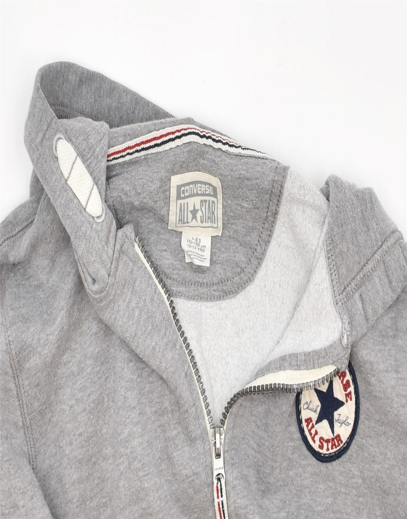 CONVERSE Boys Zip Hoodie Sweater 12-13 Years Grey | Vintage | Thrift | Second-Hand | Used Clothing | Messina Hembry 