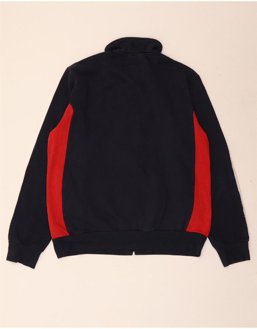 Adidas Mens Tracksuit Top Jacket XL Navy Blue Colourblock Cotton