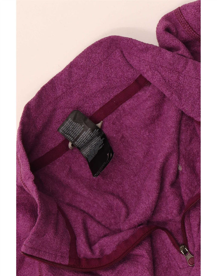 The North Face Womens Zip Neck Fleece Jumper UK 14 Medium Purple Polyester