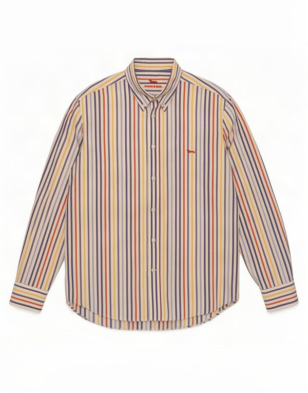 Harmont & Blaine Mens Shirt Medium Multicoloured Pinstripe Cotton