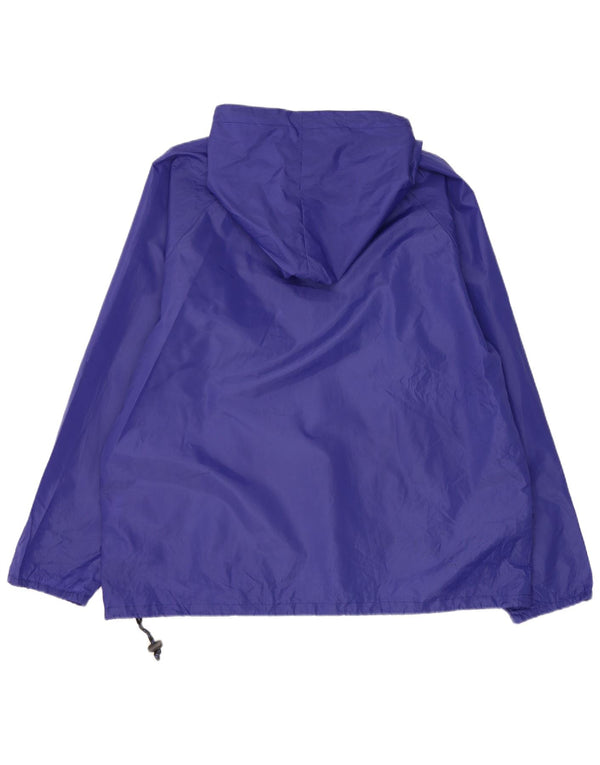Vintage Mens Hooded Pullover Rain Jacket UK 40 Large Purple Polyester
