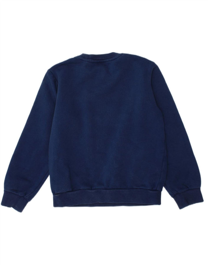 ADIDAS Boys Graphic Sweatshirt Jumper 7-8 Years Navy Blue Cotton