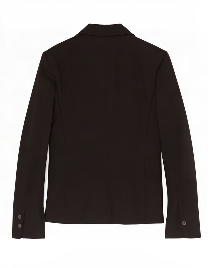 Zara Womens 1 Button Blazer Jacket EU 34 2XS Black Polyester