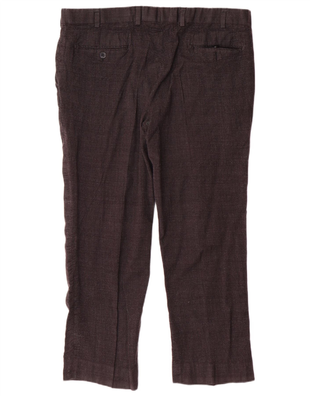 MARKS & SPENCER Mens Autograph Straight Cropped Trousers W40 L26 Black