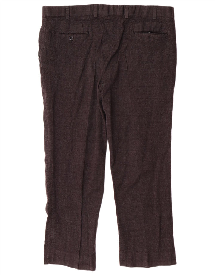 MARKS & SPENCER Mens Autograph Straight Cropped Trousers W40 L26 Black