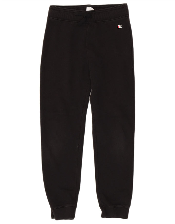 CHAMPION Boys Tracksuit Trousers Joggers 9-10 Years Medium Black
