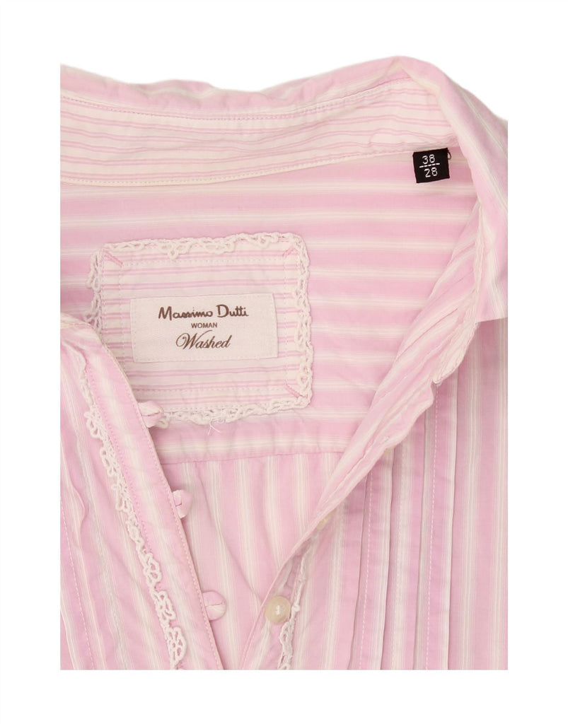 MASSIMO DUTTI Womens Pullover Shirt EU 38 Small Pink Pinstripe Vintage Massimo Dutti and Second-Hand Massimo Dutti from Messina Hembry 