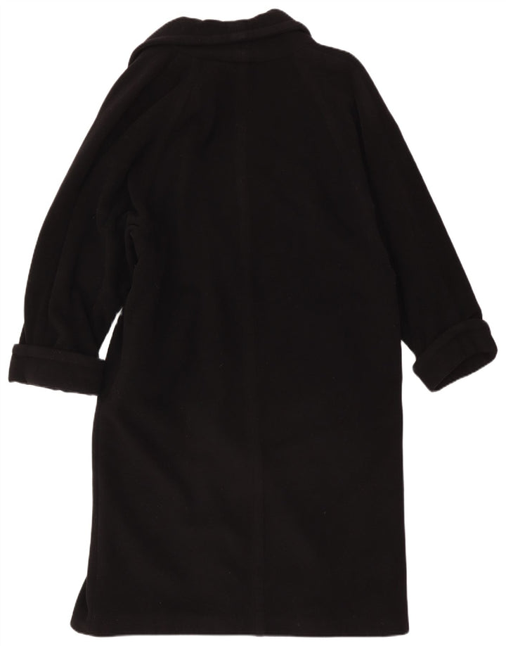 Vintage Womens Double Breasted Coat IT 48 XL Black