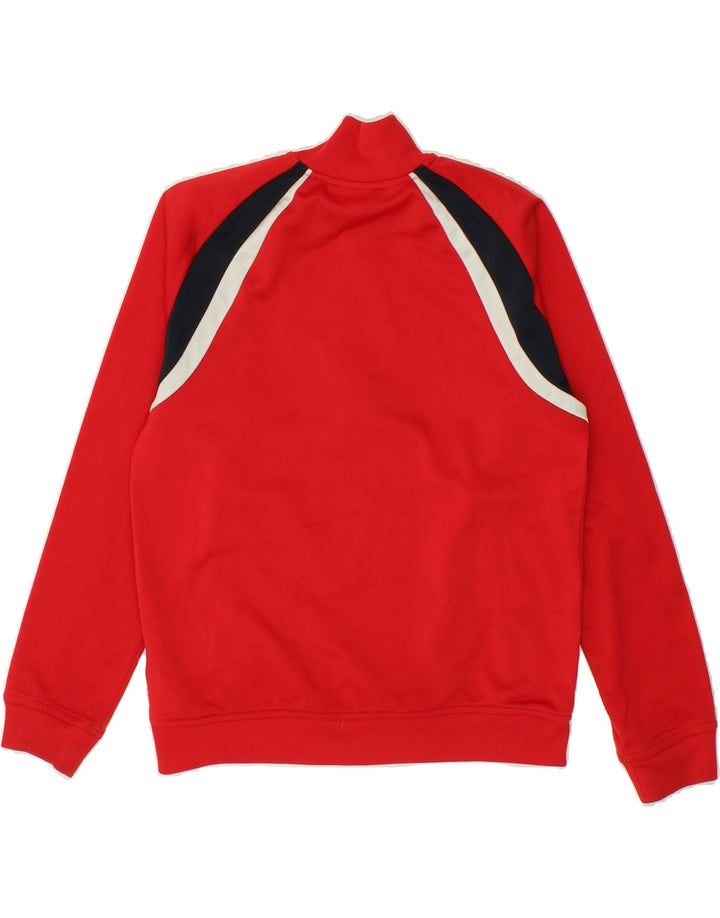 ADIDAS Boys Graphic Tracksuit Top Jacket 11-12 Years Red Colourblock Vintage Adidas and Second-Hand Adidas from Messina Hembry 
