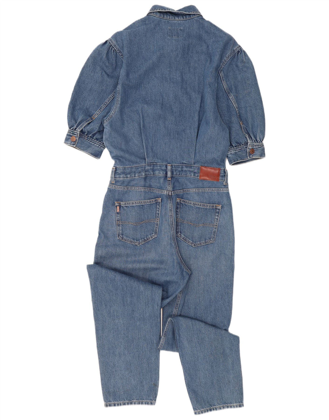 PEPE Jeans Womens Denim Jumpsuit UK 12 Medium Blue Cotton