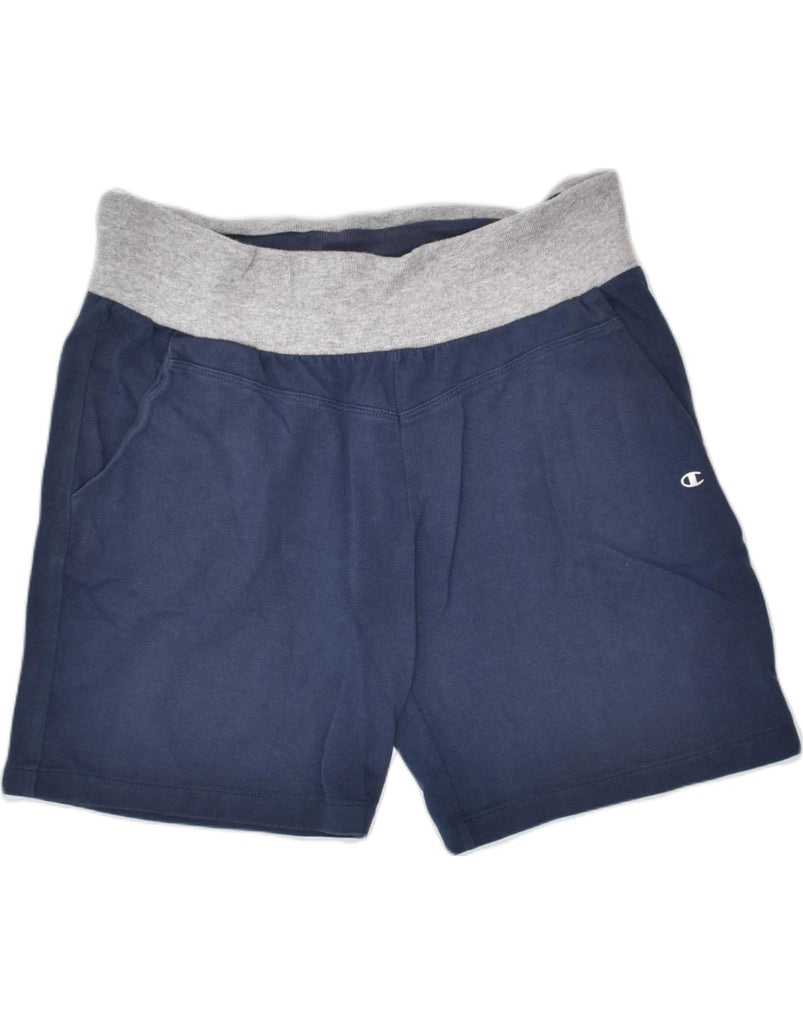 CHAMPION Girls Sport Shorts 11-12 Years Large Navy Blue Cotton | Vintage | Thrift | Second-Hand | Used Clothing | Messina Hembry 