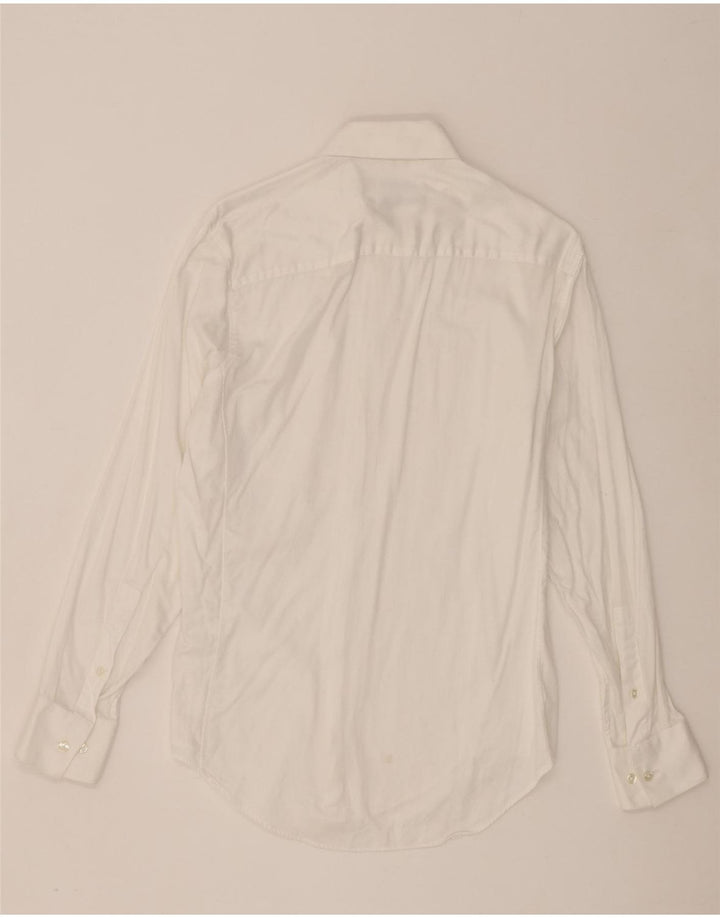 Calvin Klein Mens Slim Fit Shirt Size 15 Medium White Cotton