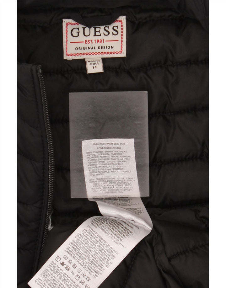 Guess Boys Padded Gilet 13-14 Years Black Polyamide