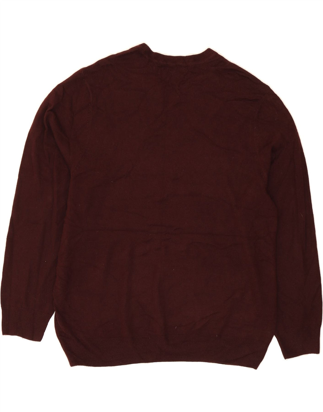 DOCKERS Mens Crew Neck Jumper Sweater 2XL Maroon Argyle/Diamond Acrylic Vintage Dockers and Second-Hand Dockers from Messina Hembry 