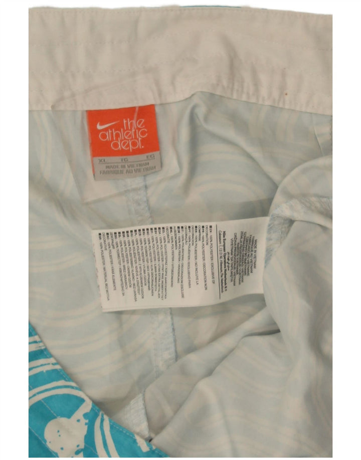 Nike Mens Swimming Shorts XL  Blue Geometric Polyester