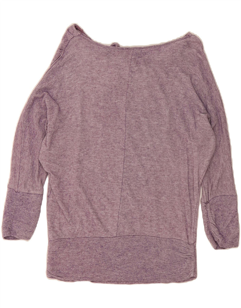 PHASE EIGHT Womens 3/4 Sleeve Boat Neck Jumper Sweater UK 14 Medium Purple Vintage Phase Eight and Second-Hand Phase Eight from Messina Hembry 