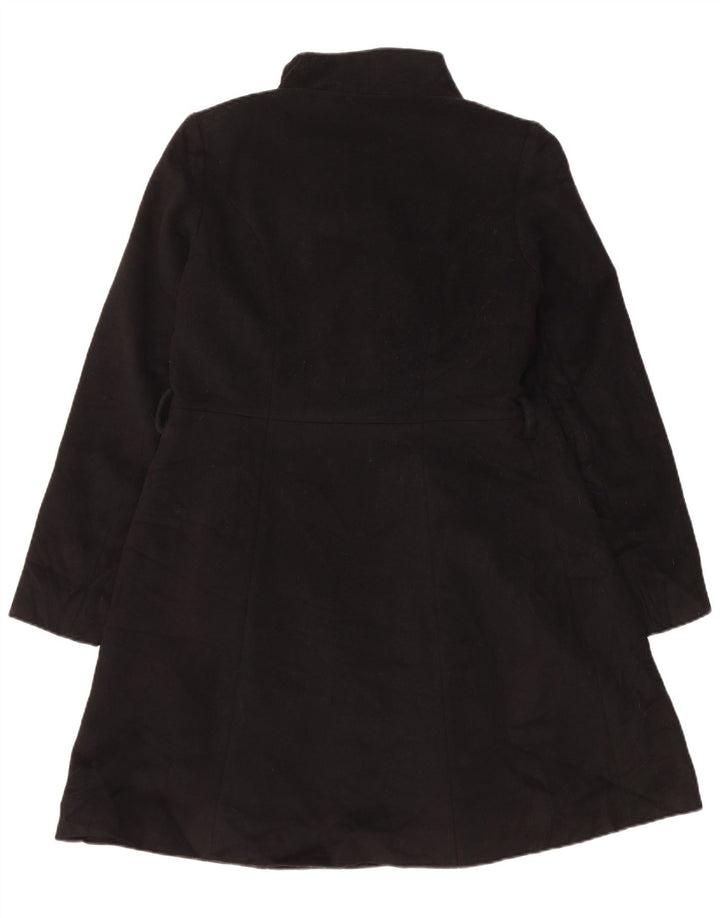 MICHAEL KORS Womens Oversized Overcoat UK 10 Small Black Wool