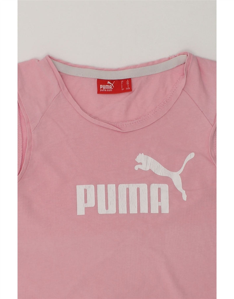 PUMA Girls Graphic Vest Top 7-8 Years Pink | Vintage Puma | Thrift | Second-Hand Puma | Used Clothing | Messina Hembry 