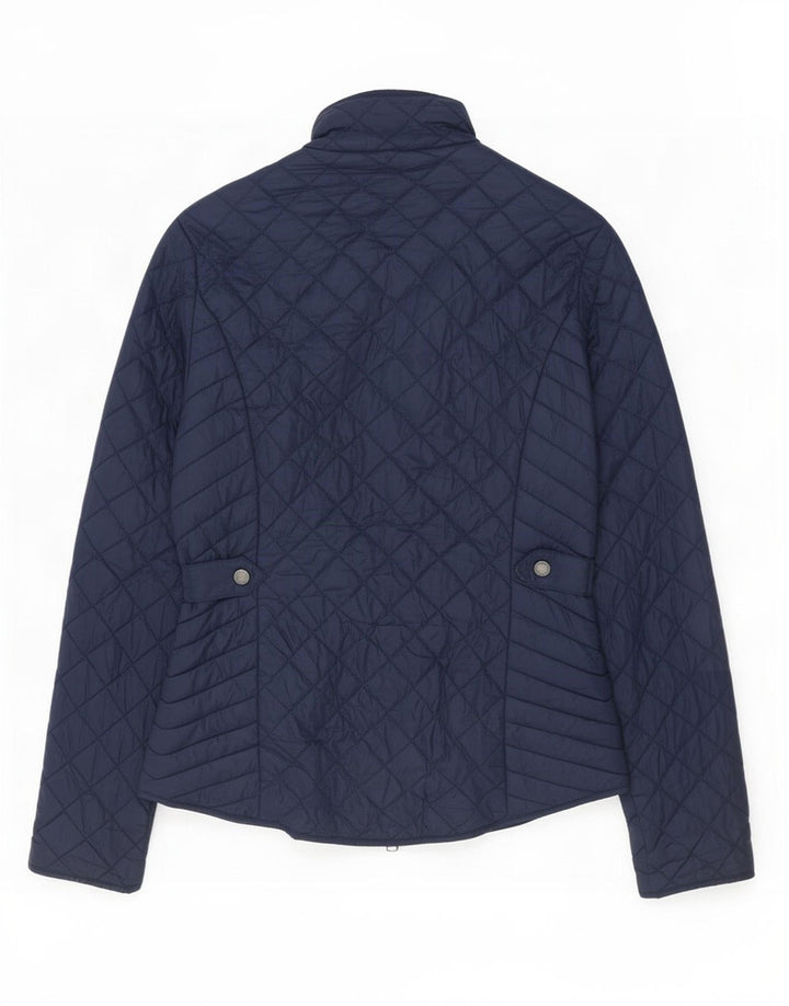 Barbour Womens Quilted Jacket UK 10 Small Navy Blue