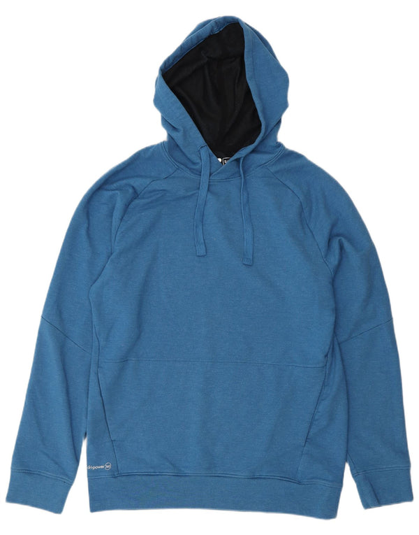 RUSSELL ATHLETIC Mens Dri-Power Hoodie Jumper Small Blue Polyester
