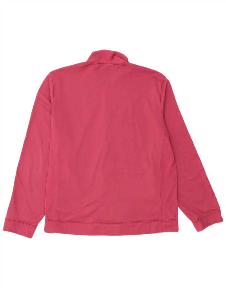 Champion Womens Easy Fit Tracksuit Top Jacket UK 18 XL Pink Polyester