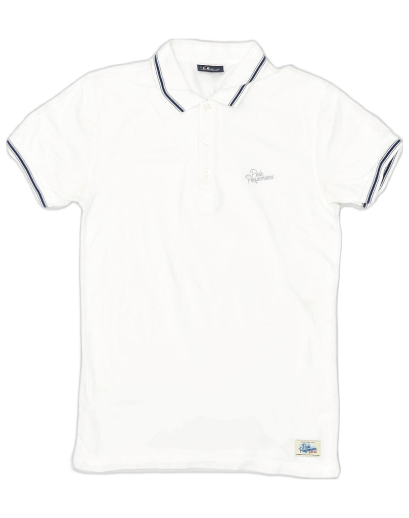 PEAK PERFORMANCE Mens Polo Shirt Medium White Cotton | Vintage | Thrift | Second-Hand | Used Clothing | Messina Hembry 
