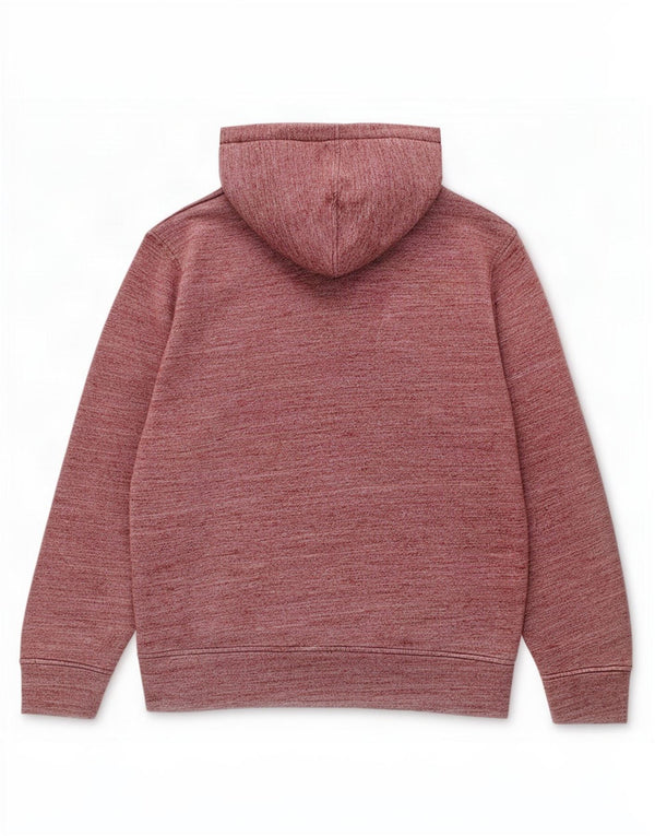 Jack & Jones Mens Graphic Hoodie Jumper Small Burgundy Flecked Polyester